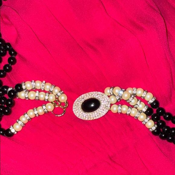 Elegant Black and Silver Beaded Belt